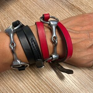 Rebecca Ray Designs Classic Leather Wrap Snaffle Bracelet